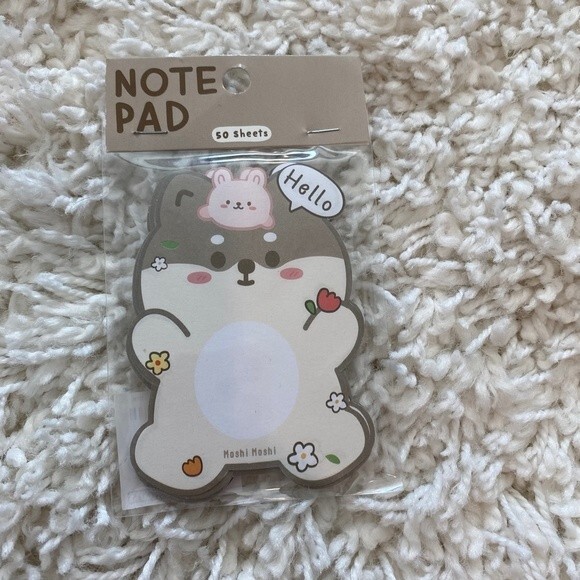 Stationery set of 6. Sticker. Fan. Memo Pad. Flat Envelope. Bandaid. Folder. - Picture 7 of 7